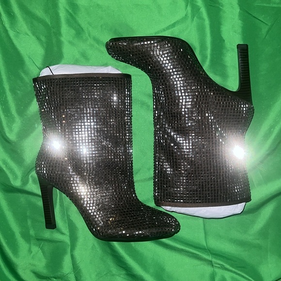 NWT Zara ZW Collection Rhinestone High Heeled Boots size 38 - Picture 5 of 15